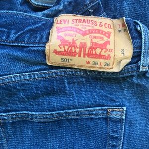 Levi’s 501 Blue Jeans 36x36